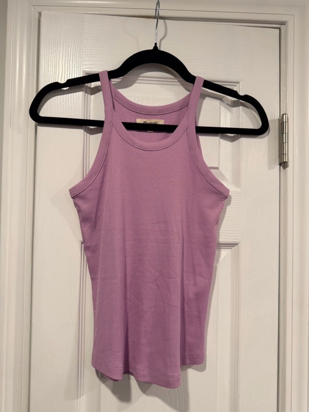 NWOT Madewell Size XXS Lavender Thin Strap Ribbed Supima Racerback Tank Top